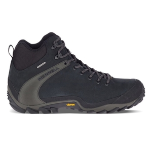 Chaussures Randonnée Merrell Chameleon 8 Leather Mid Waterproof Noir Homme | J.B.YUQX